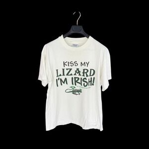 Vintage Lizards St Croix USVI St Patricks Day T-Shirt Large Distressed